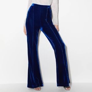Lulu’s Blue Velvet High Waisted Pants